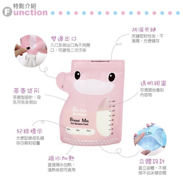 ★雙出口立體母乳保鮮袋【160ml】：圖片 2